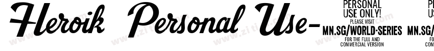 Heroik  Personal Use字体转换